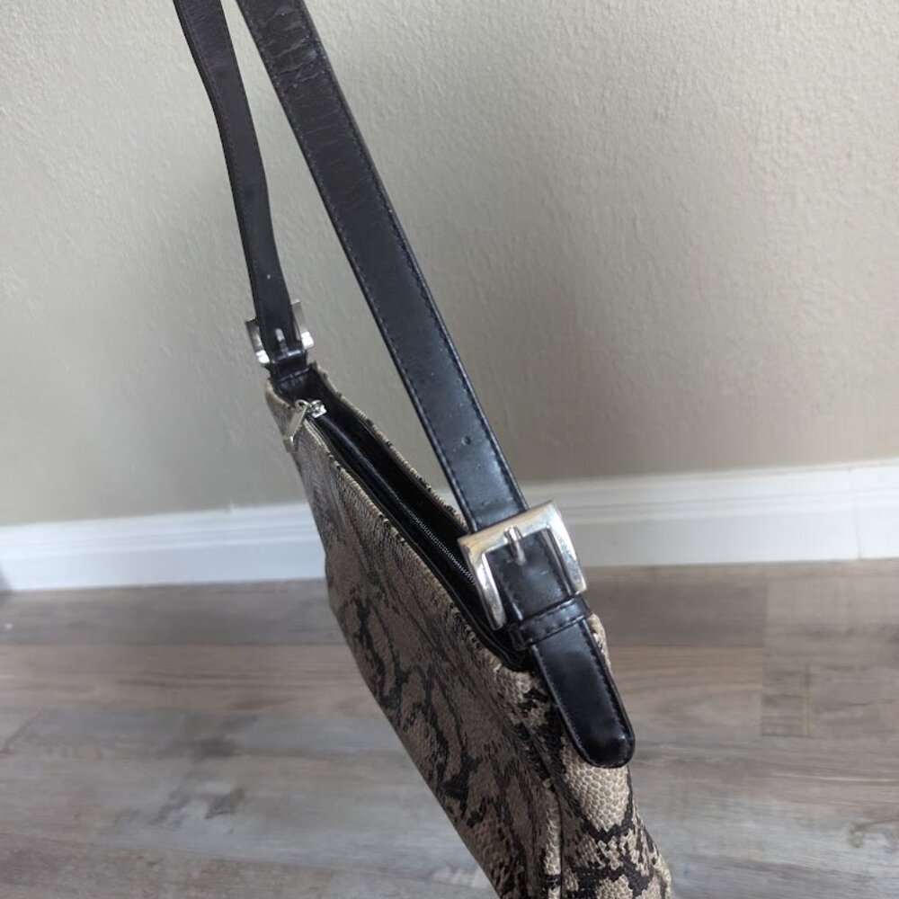 ALDO Python Print Shoulder Handbag | Textured Sna… - image 5